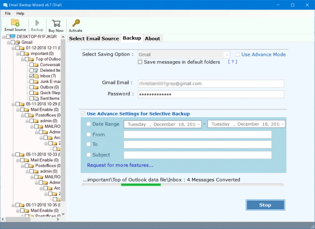 migrate email from gmail to gmail