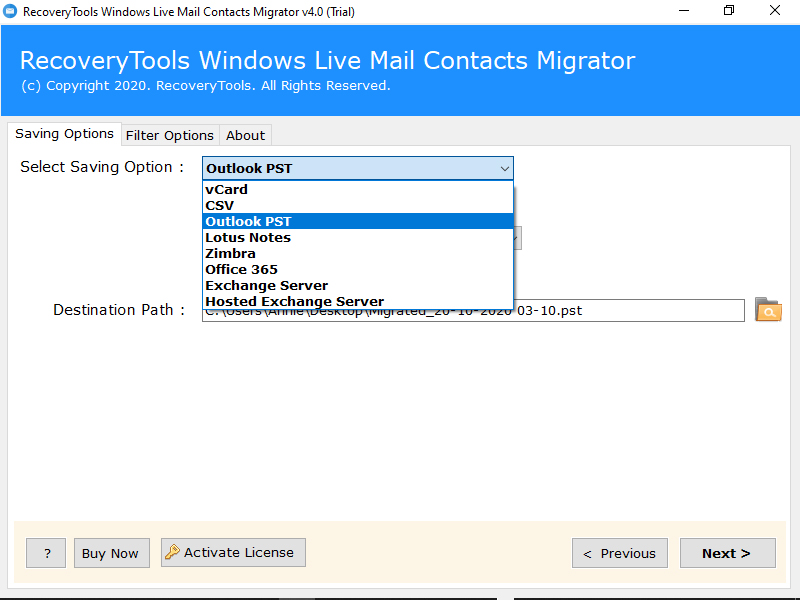 how to import contacts into outlook 365 with windows 10